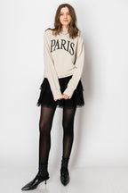 Paris Embroidered French Terry Sweatshirt Pullover