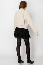 Paris Embroidered French Terry Sweatshirt Pullover