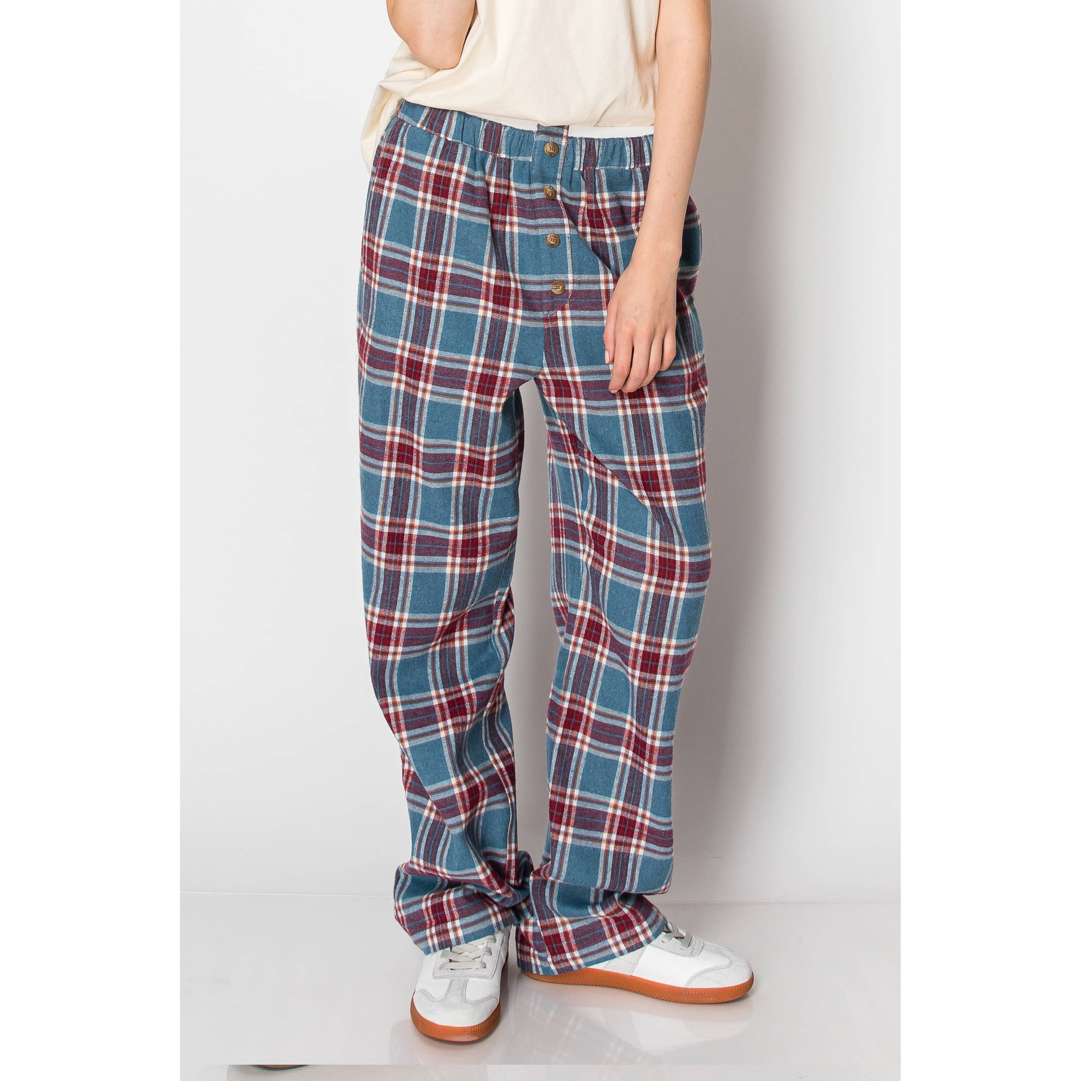 Flannel Plaid Pajama Boxer Wide Leg Lounge PANTS