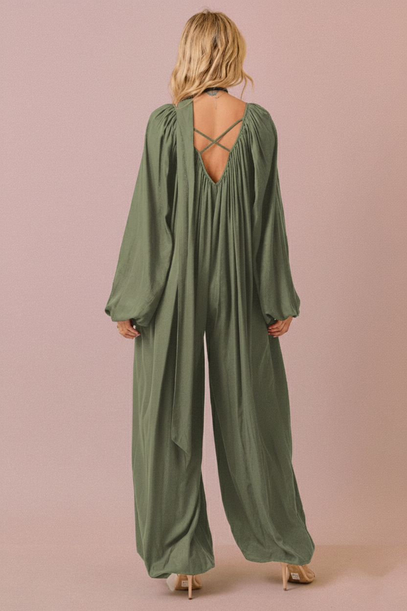 Wide Leg Balloon Jumpsuit