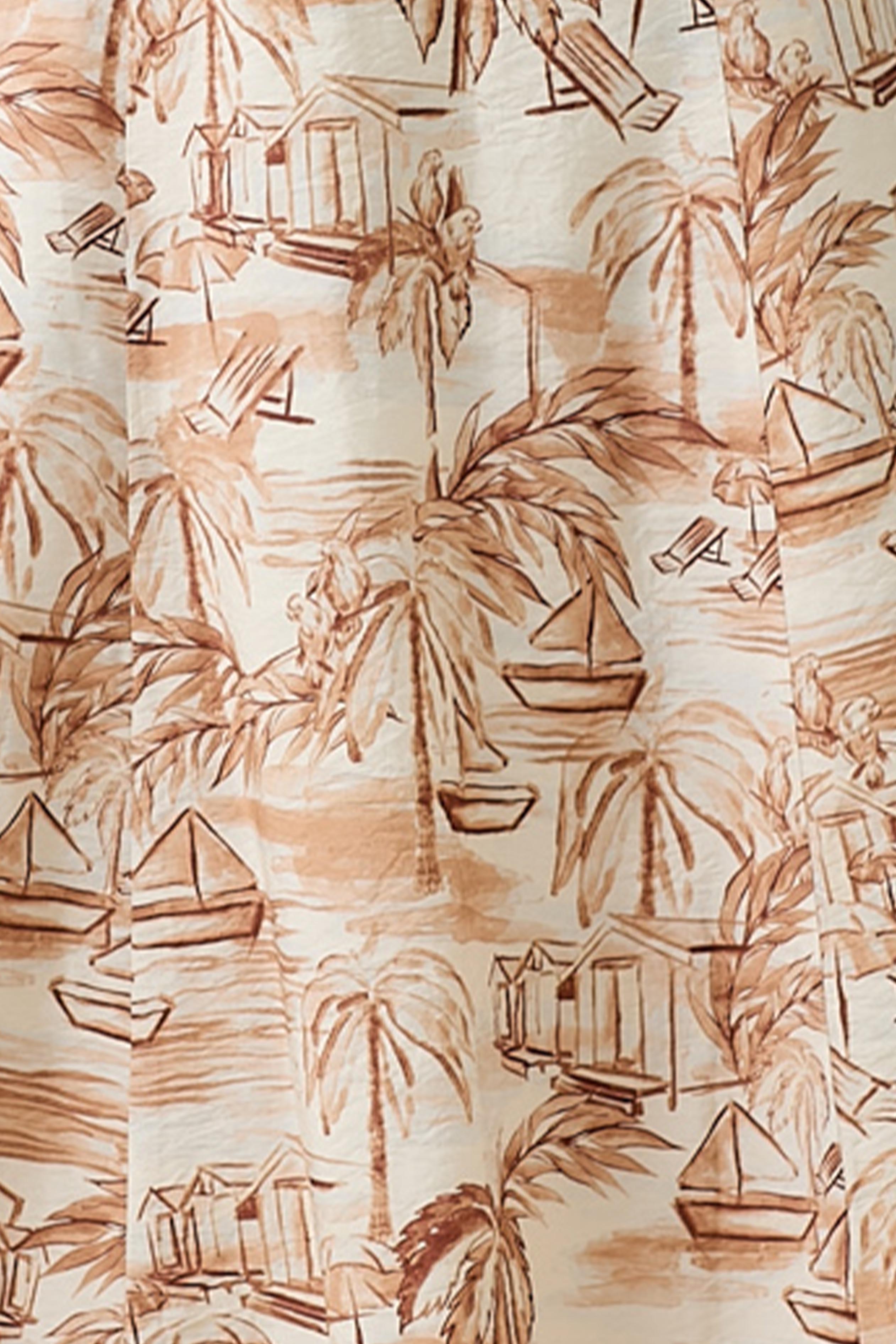 Sweetheart Halter Midi Sundress with Sailboat Print