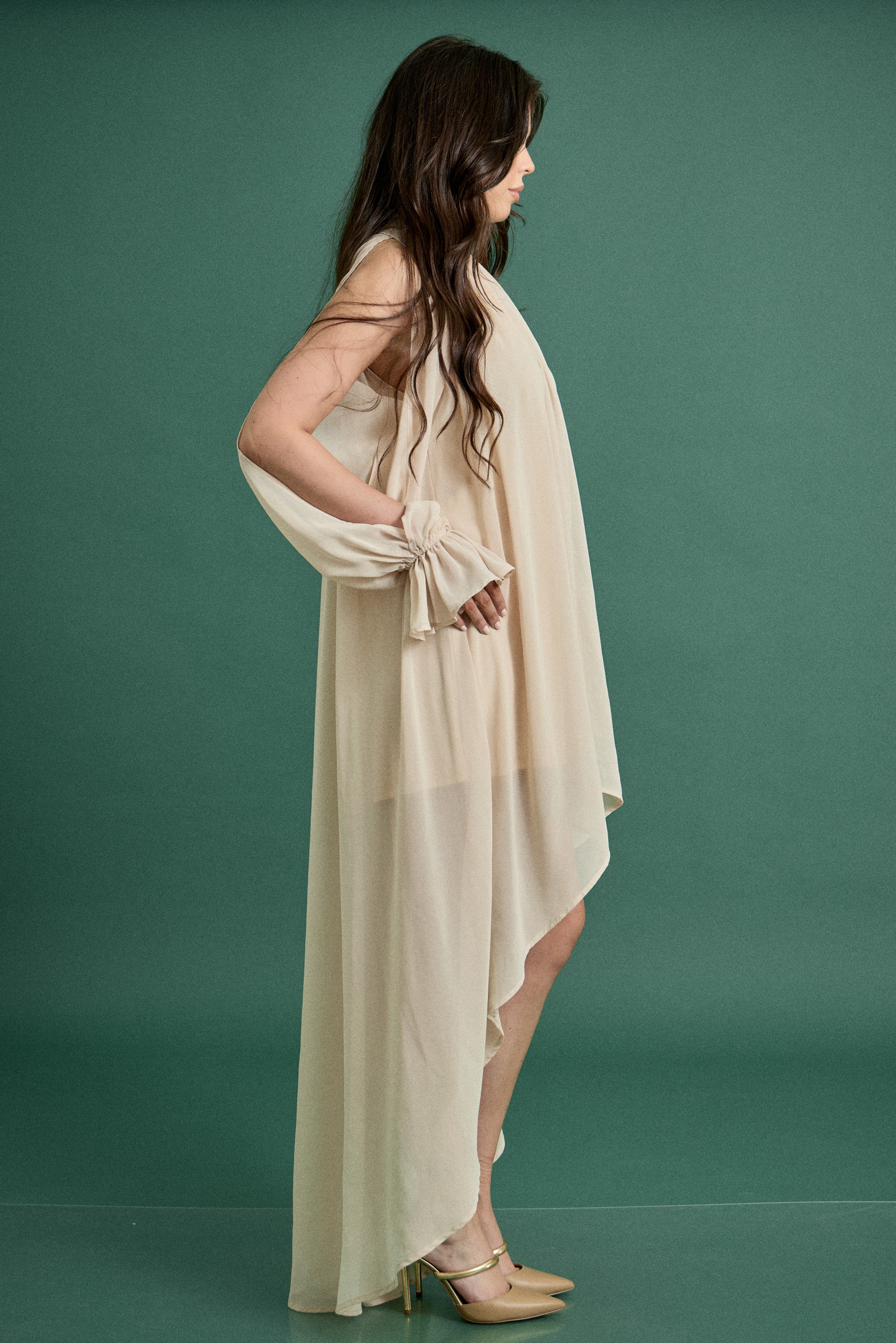 Fall High Low Halter Maxi Dress