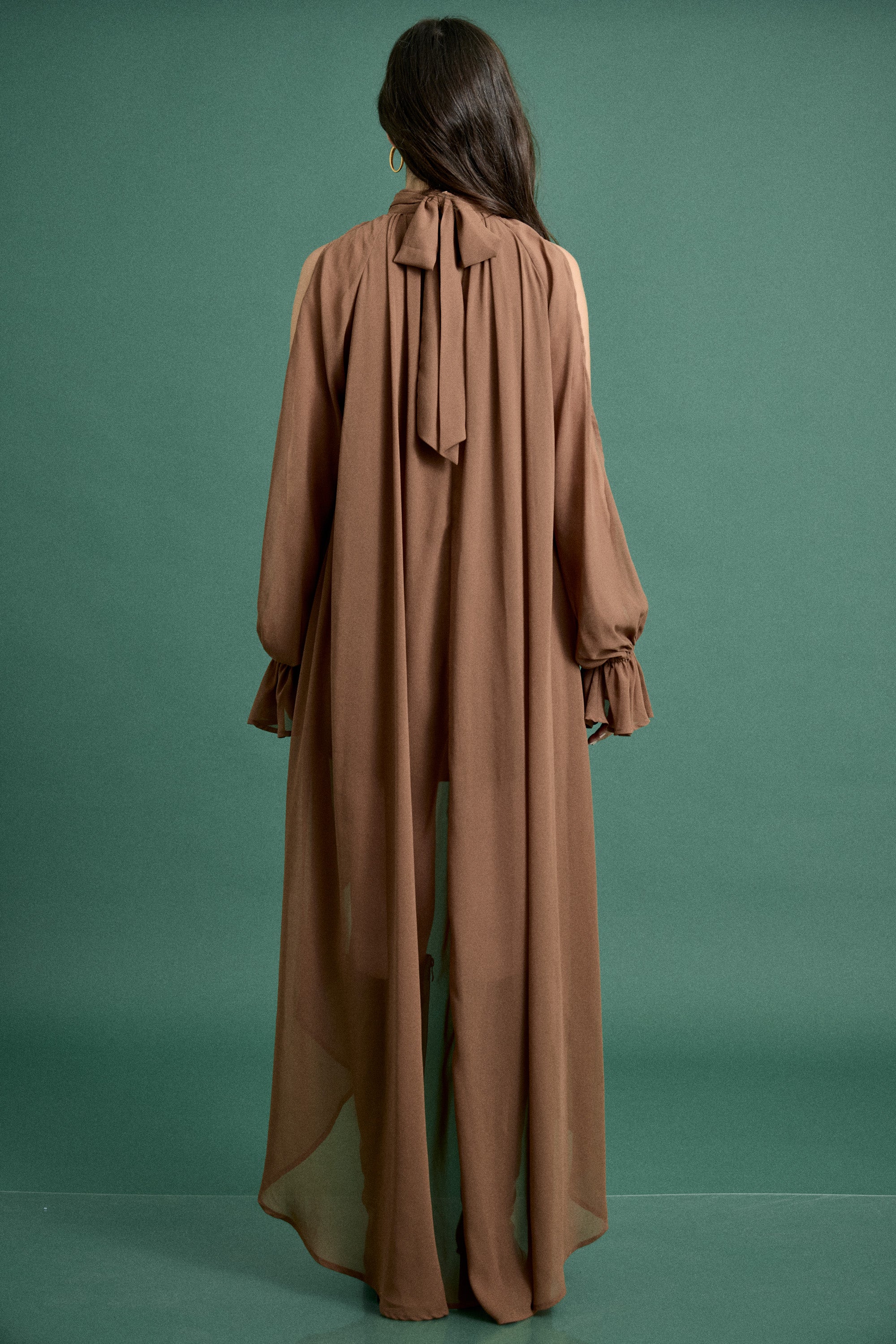 Fall High Low Halter Maxi Dress
