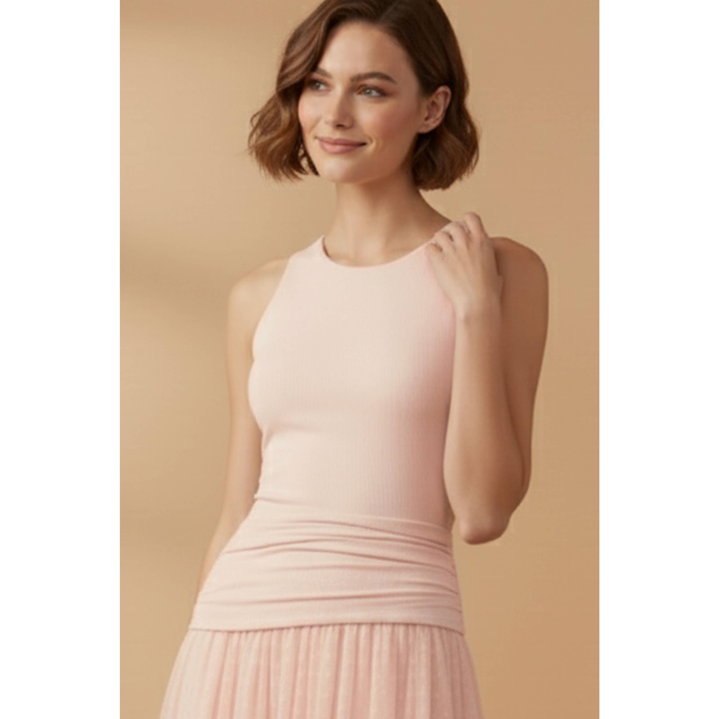 Pleated Polka Dot Mesh Maxi Dress