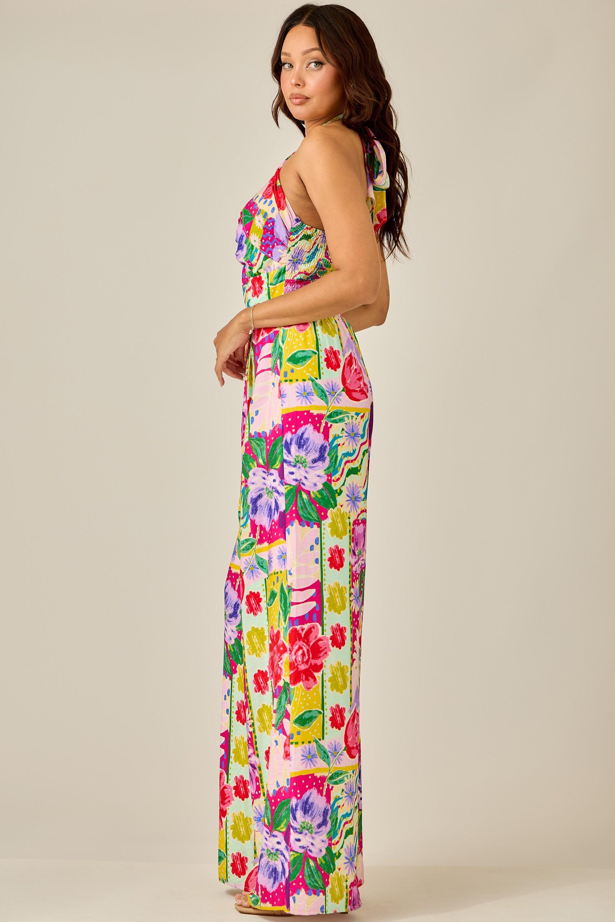 Sunset Palms Cutout Jumpsuit