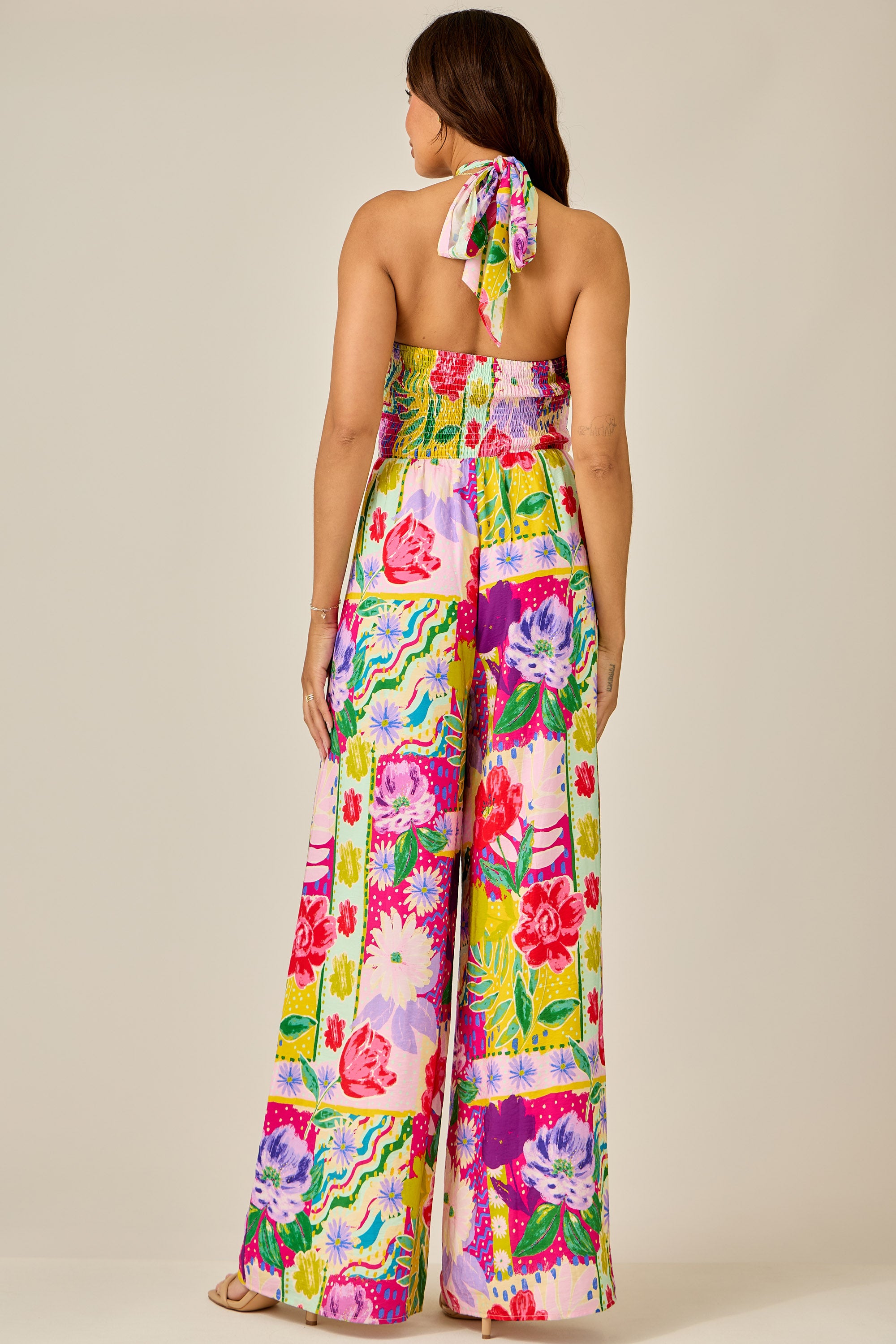 Sunset Palms Cutout Jumpsuit