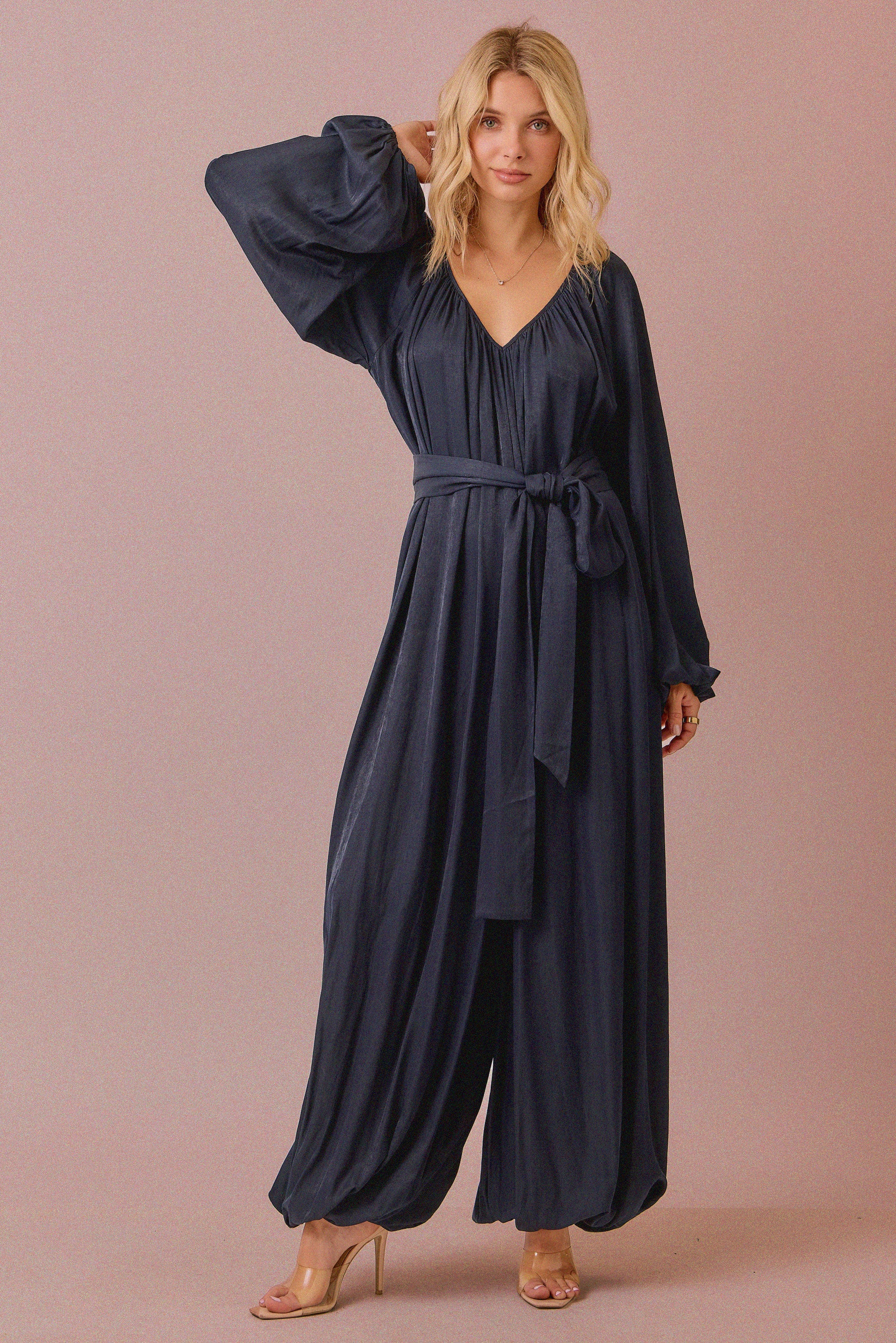 Wide Leg Balloon Jumpsuit