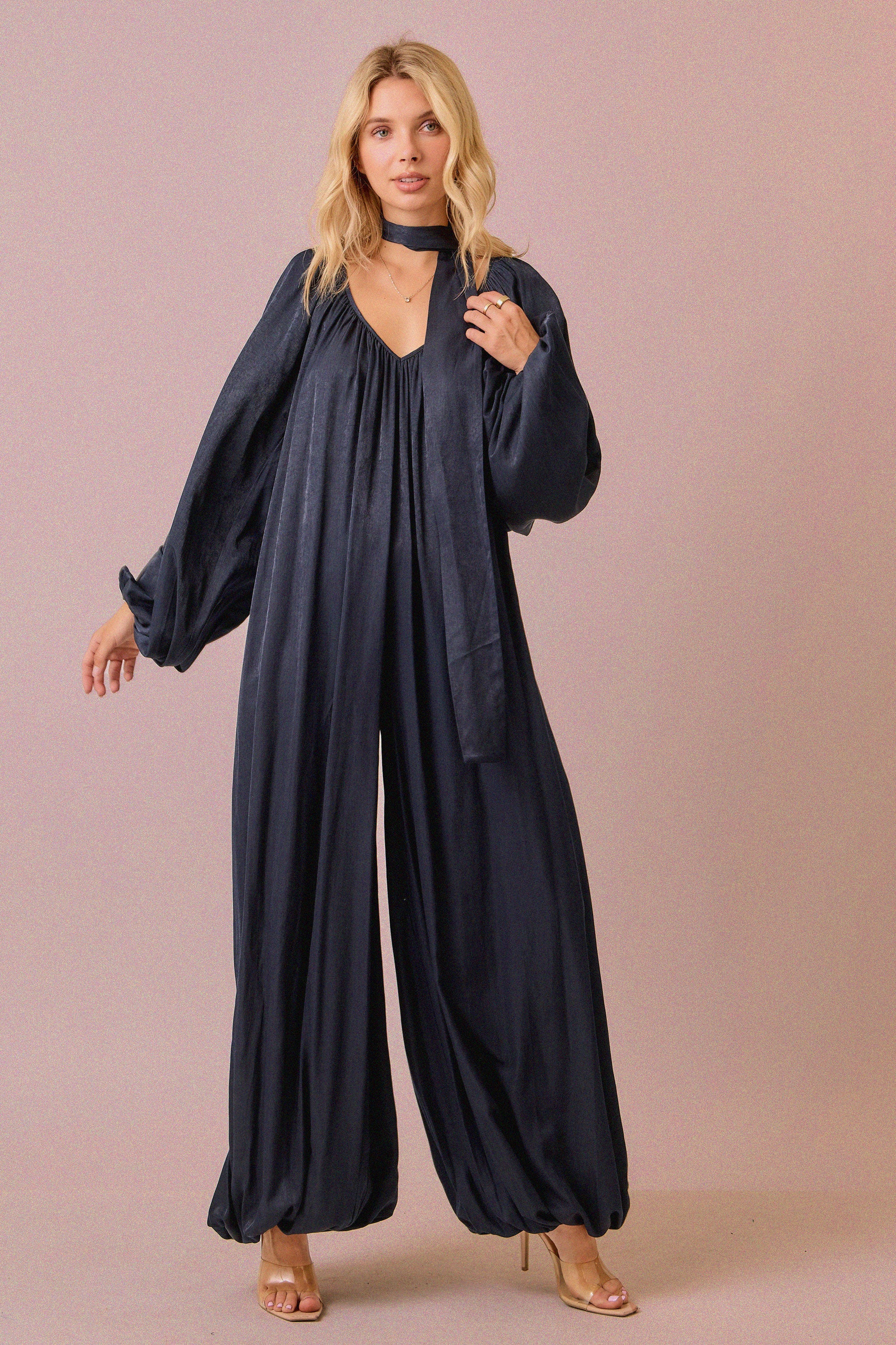 Wide Leg Balloon Jumpsuit