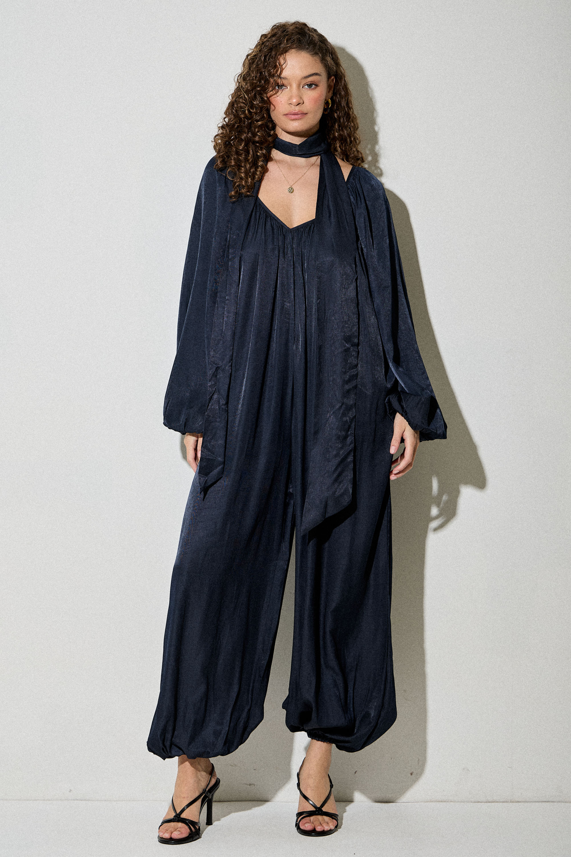 Wide Leg Balloon Jumpsuit