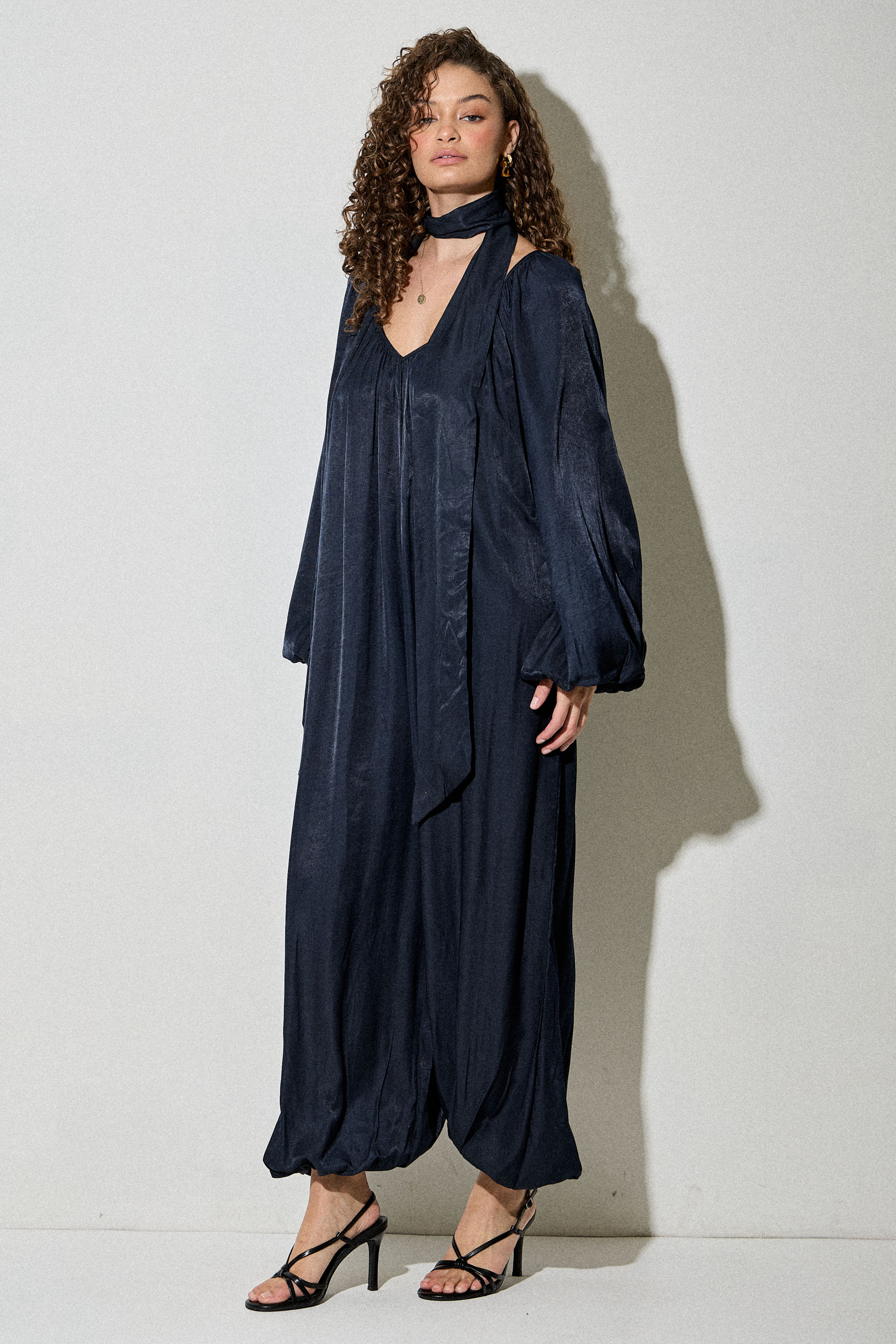 Wide Leg Balloon Jumpsuit