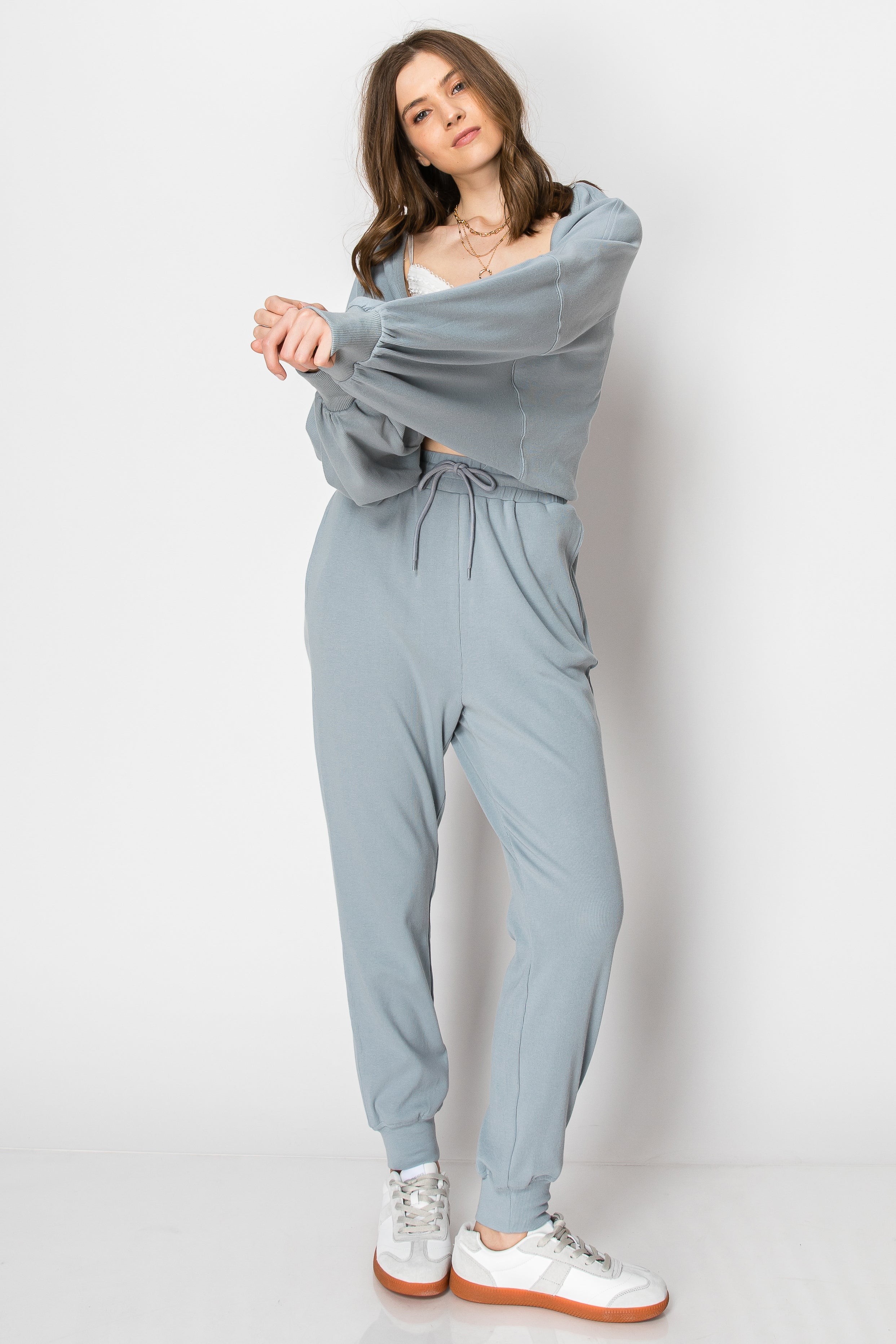 Shrug Cardigan Jogger PANT SET with Pockets