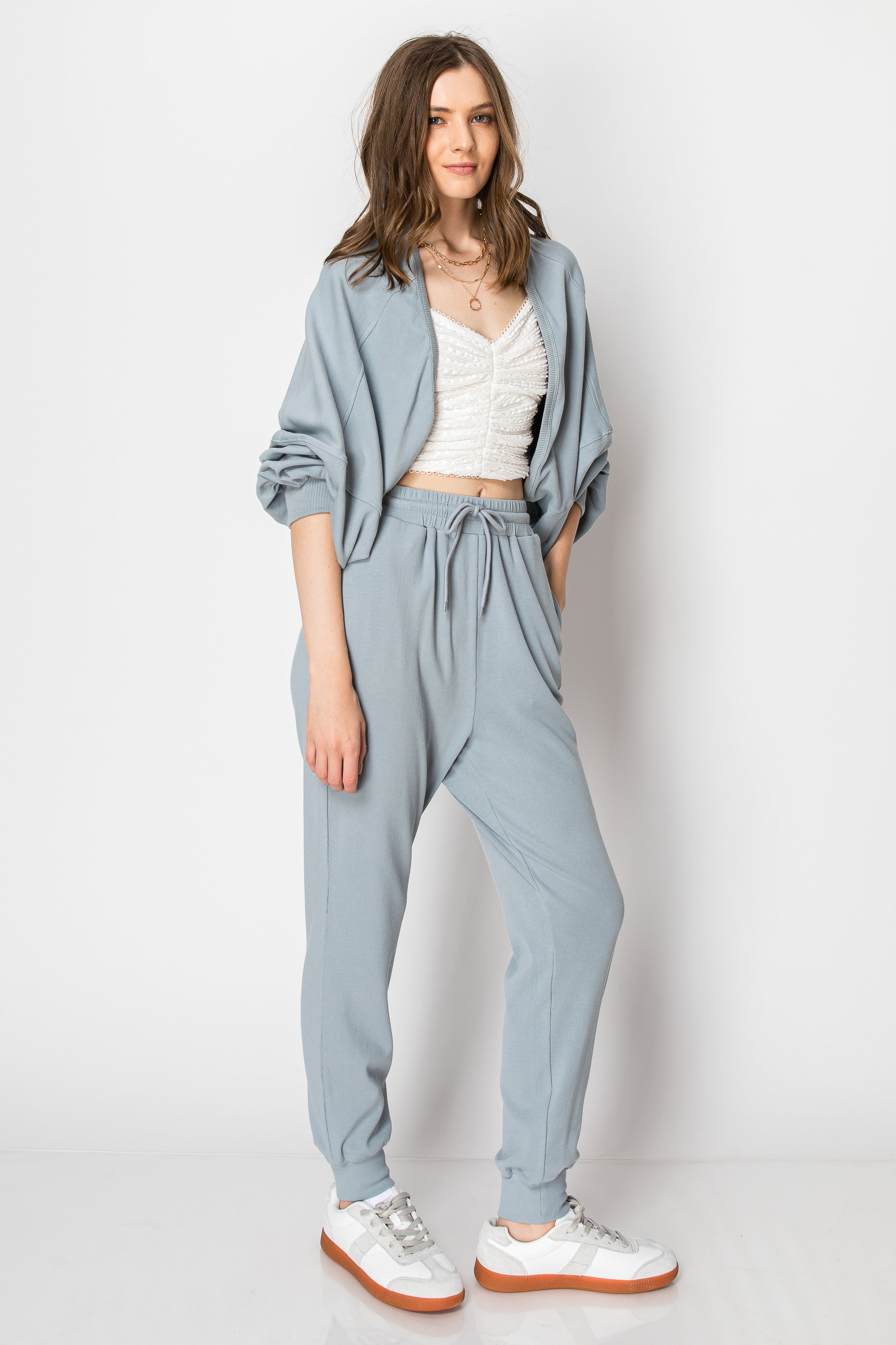 Shrug Cardigan Jogger PANT SET with Pockets