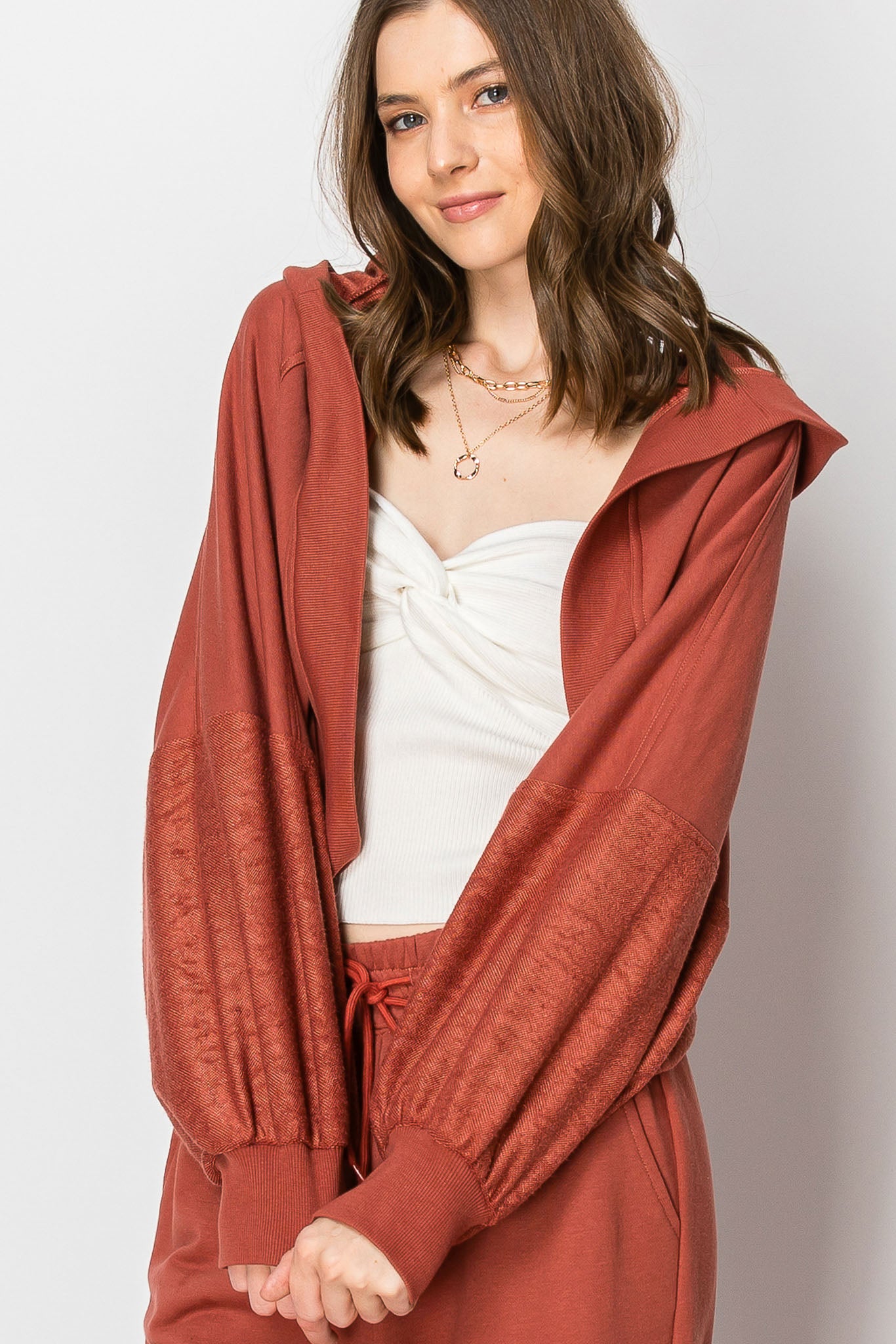 French Terry Hooded Bolero