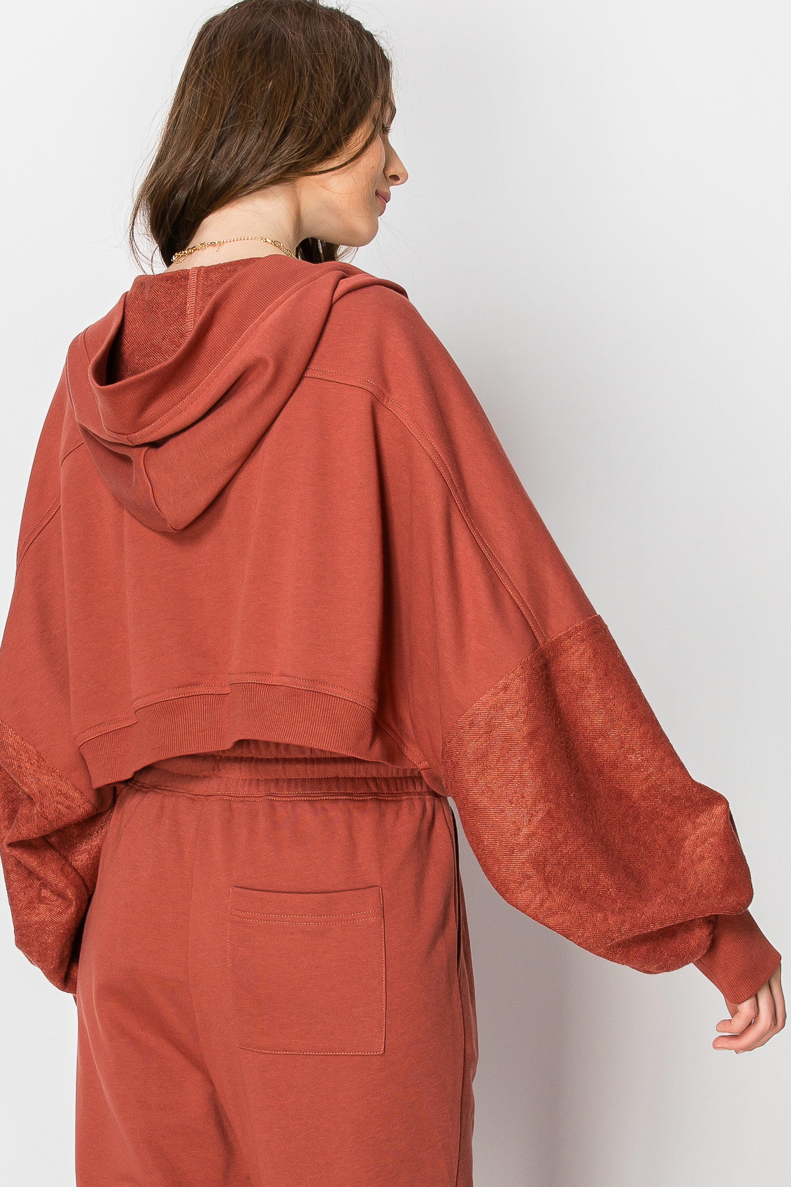 French Terry Hooded Bolero
