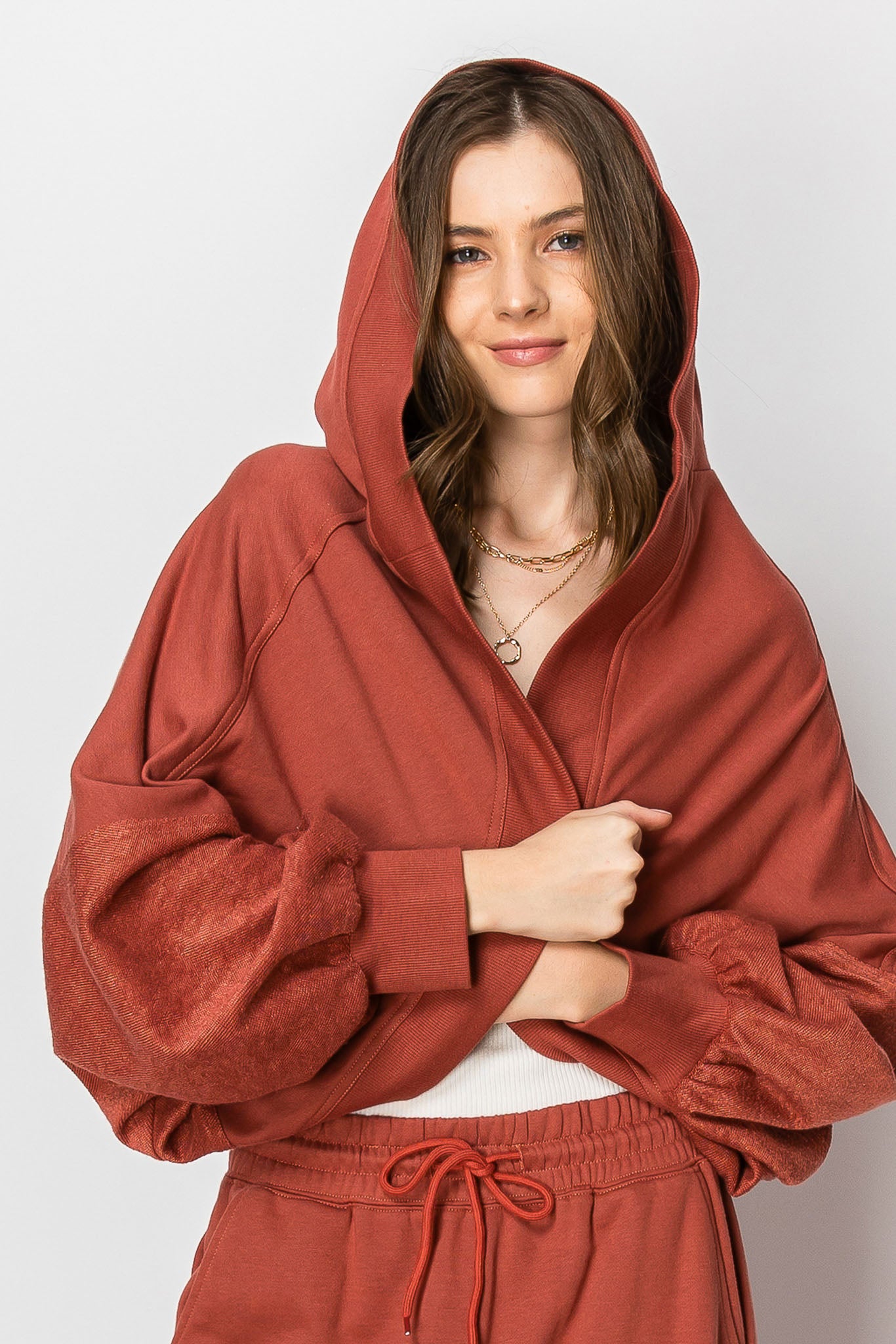 French Terry Hooded Bolero