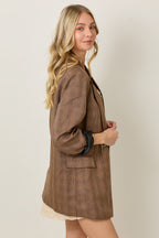 Fall Light Weight Plaid Blazer