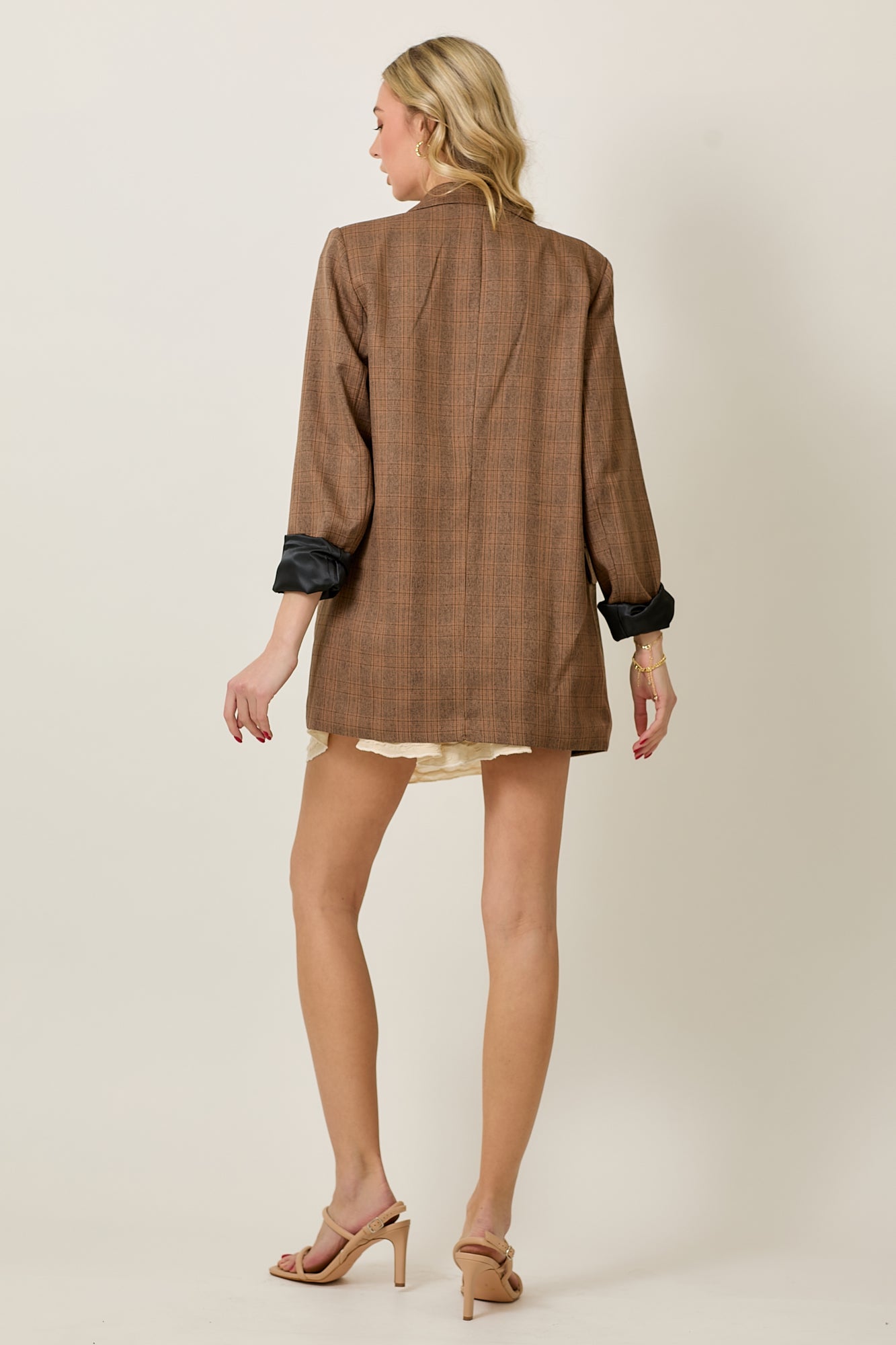 Fall Light Weight Plaid Blazer