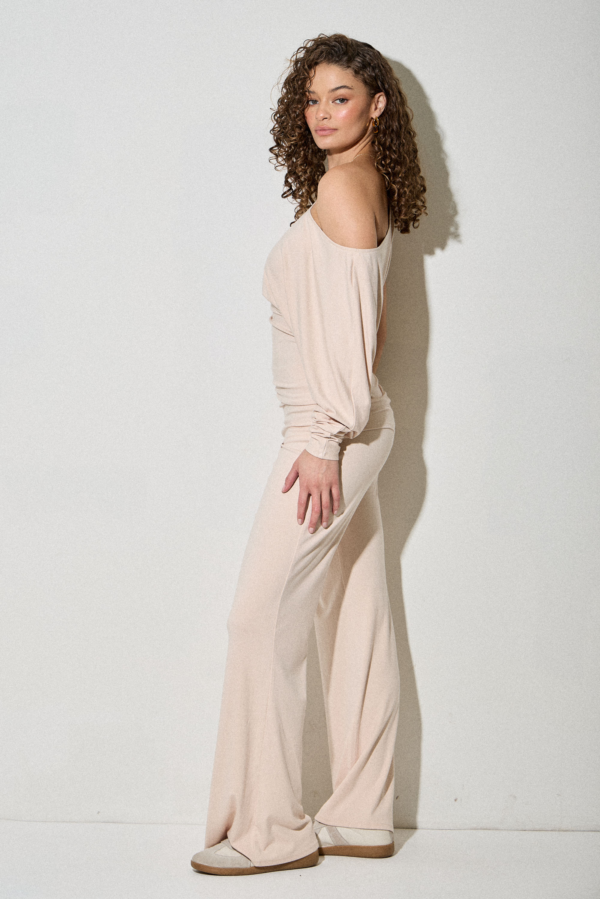 One-Shoulder Drape Top & Pants Set