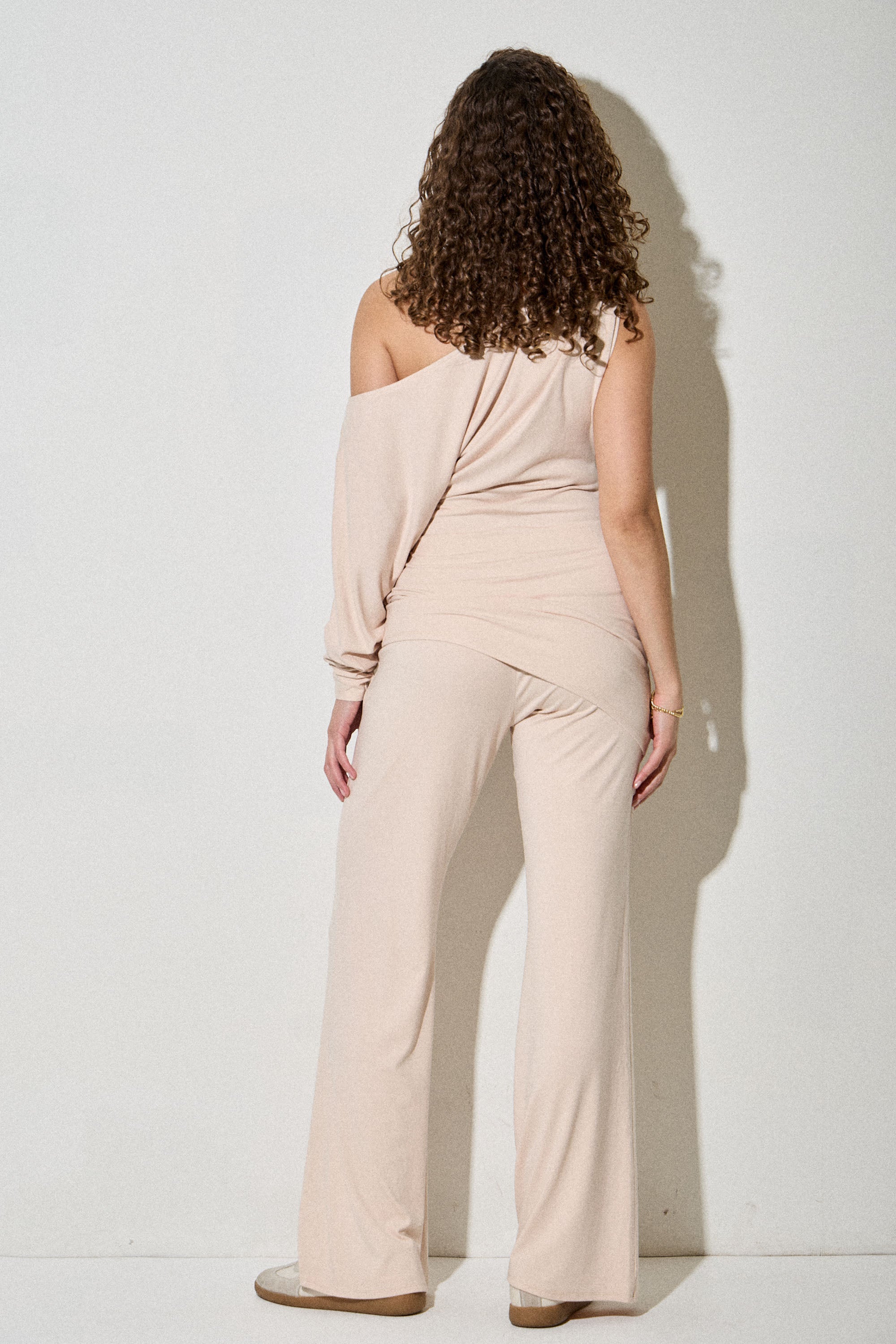 One-Shoulder Drape Top & Pants Set