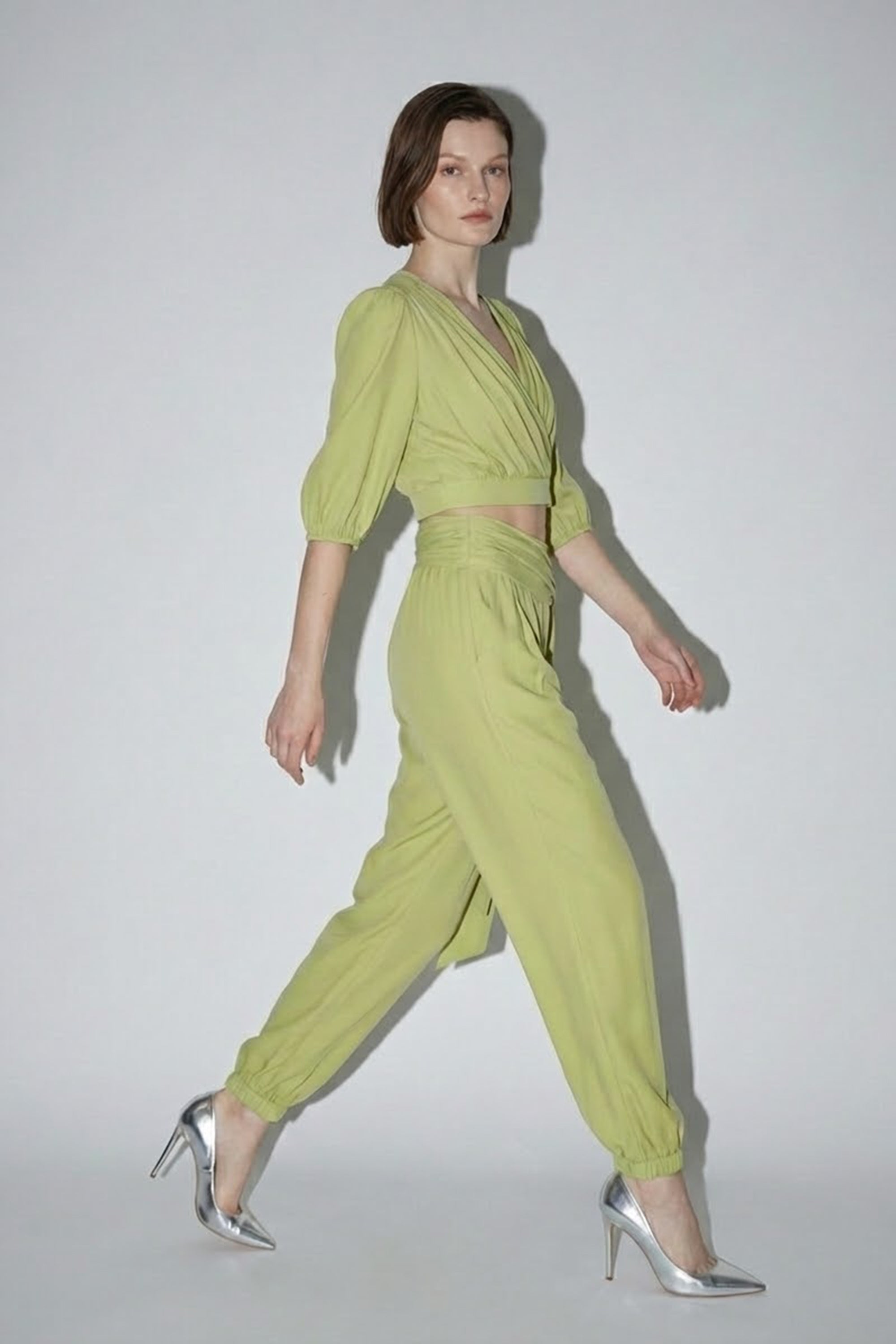 Wrap Top & Balloon Pants Set