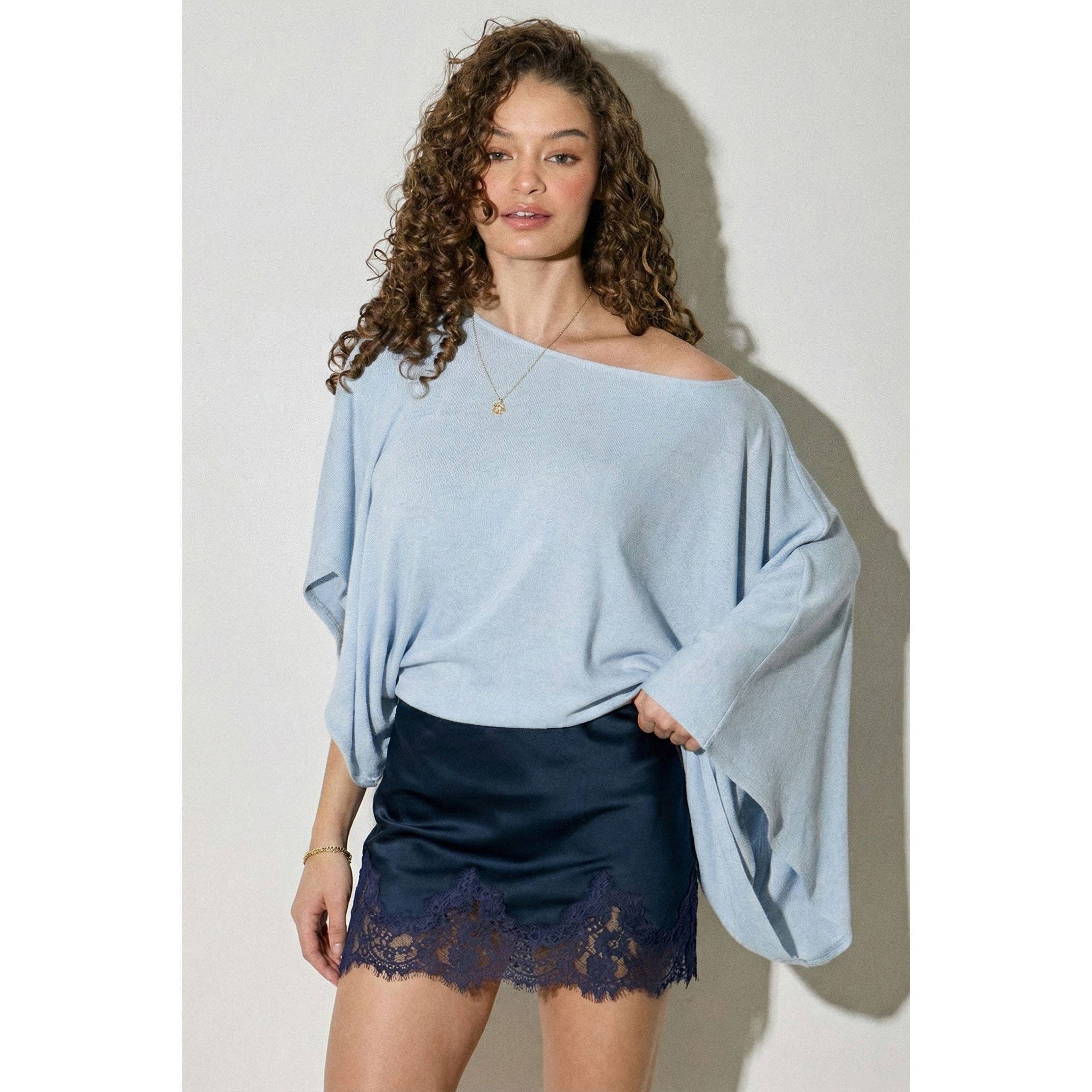 Lace Trim Satin Mini Skirt