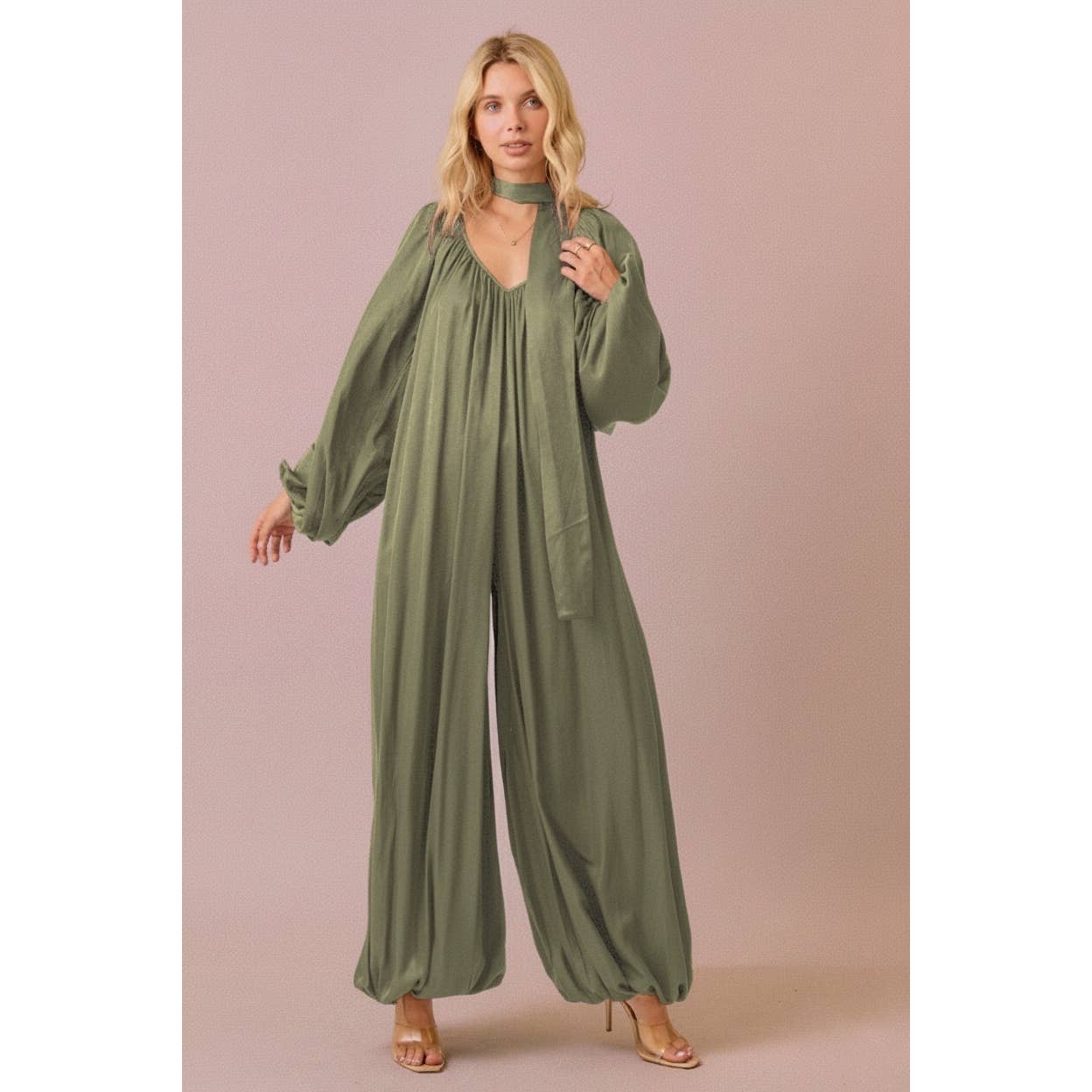 Wide Leg Balloon Jumpsuit